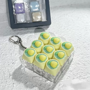 ของเล่นบีบซิลิโคนรูปสตรอว์เบอร์รี่ 9 ชิ้น พร้อมพวงกุญแจ สีเขียวมิ้นท์ บรรเทาความเครียดสำหรับเด็ก - Product Image 2