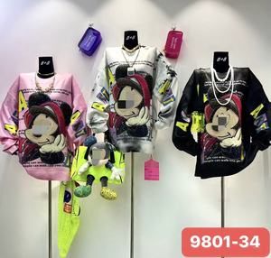 加大码水钻卡通设计宽松休闲女式毛衣OC977 - Product Image 6