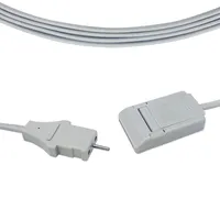 Câble de connexion de plaque de Patient de coussin de mise à la terre médicale avec connecteur de forme carrée de prise REM