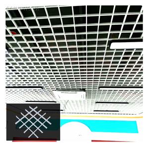 Dễ Dàng Cài Đặt Trắng Nhôm Lưới Trần Mở Di Động Kim Loại Treo Slat Lưới Tản Nhiệt Nhà Văn Phòng Hiện Đại Trần Giả Thiết Kế - Product Image 1