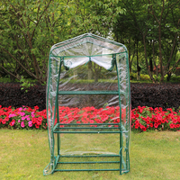 Tente de serre en PVC Portable pour l'extérieur Mini plantes à fleurs chaudes étanche petit cadre maison de plantes en bois pour la culture