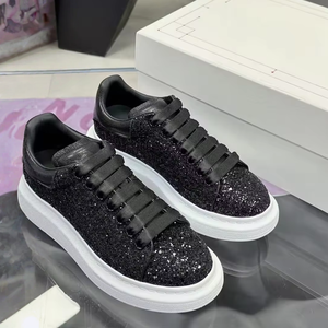 Zapatos Deportivos de Cuero Genuino para Hombre con Diamantes de Lujo, Zapatos Deportivos de Moda para Mujer, Zapatos para Caminar con Suela Gruesa, Zapatos Deportivos Casuales para Correr - Product Image 3