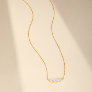 Collier en argent 925 à la mode, bijoux trèfle à quatre feuilles, luxe léger, or 18 carats - Product Image 4