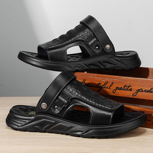 Men's Solid Sports Casual Sandals Lightweight Cushioning Waterproof Breathable Arch <b>Support</b> Outdoor Walking Beach Wear - Product Image 1