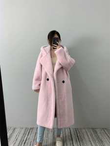 Gran oferta, gabardina gruesa de piel de cordero <span class=keywords><strong>con</strong></span> <span class=keywords><strong>capucha</strong></span> de lana para <span class=keywords><strong>mujer</strong></span>, sudaderas <span class=keywords><strong>con</strong></span> <span class=keywords><strong>capucha</strong></span> de talla grande para <span class=keywords><strong>mujer</strong></span>, abrigo de piel de corte para <span class=keywords><strong>mujer</strong></span> - Product Image 4