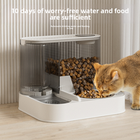 Distributeur d'eau automatique pour animaux de compagnie, mangeoire et abreuvoir en un seul appareil, bols en acier inoxydable, bol à eau potable pour chats ou chiens