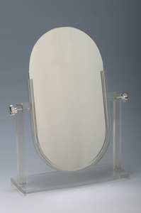 Miroir de maquillage grossissant double face sur pied avec base transparente, miroir de vanité 1X 3X, miroir de maquillage de bureau - Product Image 6