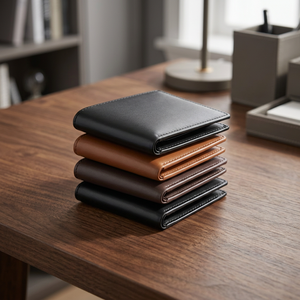 Tarjetero Delgado Bifold de Cuero Genuino para Hombre con Bloqueo RFID, Ranura Interior, Cierre de Botón, 12 Pulgadas, 0.3 kg, para Uso Diario - Product Image 3