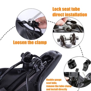 IRONDONKEY Version améliorée équipement de vélo pliant selle de vélo en acier avec siège creux accessoires de cyclisme confortables - Product Image 2