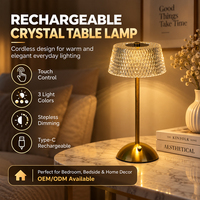 Lampe de table LED classique en métal à commande tactile et intensité variable, idéale pour salon, chambre et table basse – Prix de gros