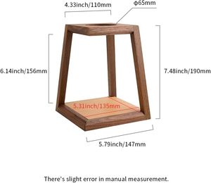 Verser sur la station de café Support de goutteur de café Station d'égouttement en bois Verser sur la cafetière Support de filtre - Product Image 5