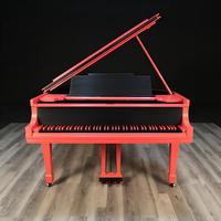 Piano à queue acoustique en bois massif rouge mat 88 touches avec banc assorti, couleur personnalisée OEM/ODM, pour concert et décoration intérieure