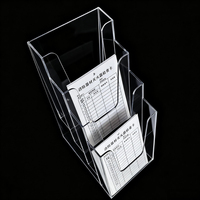 Présentoir de brochures en acrylique transparent multicouche pour fabricants, vente en gros, traitement personnalisé