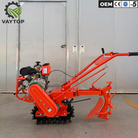 Motoculteur agricole à chenilles à moteur essence de haute qualité, facile à utiliser, pour petites exploitations et jardins