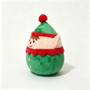 Peluche de Noël personnalisée en forme d'œuf, jouet en peluche elfe chancelot, mini ornement de Noël en peluche elfe rond - Product Image 2