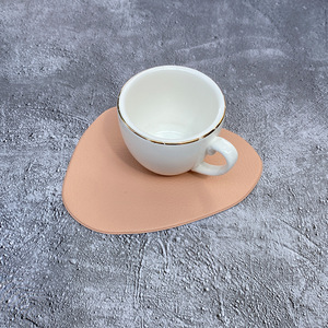 Faux Leather Eco-Friendly Minimalist Placemat Waterproof Oilproof Irregular Shape Heat Resistant Ins Style Pad YC-0017 Heat Resi - Product Image 3