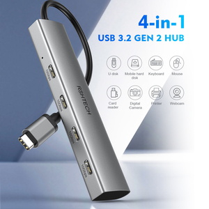 <span class=keywords><strong>Hub</strong></span> USB-C RSHTECH 4 ports 10 Gbps, uniquement données, <span class=keywords><strong>hub</strong></span> USB 3.1, adaptateur multiport compatible avec ordinateur portable, claviers, smartphones, tablettes - Product Image 6