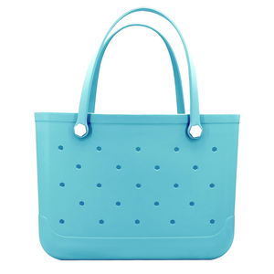 Small EVA Beach Tote <b>Bag</b> Waterproof Structured Molded Stand up Lightweight Easy Clean Carry <b>Bag</b> for Pool Beach and Daily Use - Product Image 4