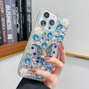 Funda Protectora para Teléfono con Cristales y Mariposa para <span class=keywords><strong>iPhone</strong></span>, Fundas Brillantes con Cristales - Product Image 4