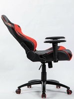 Chaise de bureau ergonomique en similicuir PU, style racing, avec fonction massage, hauteur réglable, repose-pieds, pivotante et moderne pour la maison
