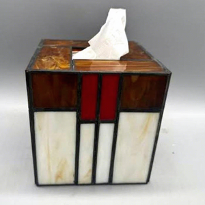 Elegante Caja de Pañuelos con Incrustaciones de Hueso Ecológica, Diseño Personalizado Hecho a Mano, Portapañuelos Decorativo para el Hogar, Tradebyd - Product Image 1