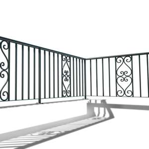 Clôture d'<span class=keywords><strong>extérieur</strong></span> en fer forgé avec garde-corps décoratif, clôture murale de <span class=keywords><strong>jardin</strong></span> en fer forgé pour aménagement paysager - Product Image 3