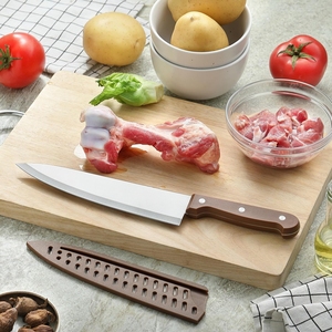 Cuchillo <span class=keywords><strong>de</strong></span> <span class=keywords><strong>chef</strong></span> afilado <span class=keywords><strong>de</strong></span> 8 pulgadas Morden con funda protectora, mango ergonómico, acero inoxidable alemán, apto <span class=keywords><strong>para</strong></span> lavavajillas. - Product Image 5