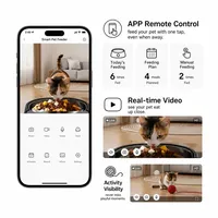 جهاز تغذية الحيوانات الأليفة الذكي مع كاميرا عالية الدقة 1080P لتتبع الأكل، سعة 4 لتر، يتحكم به عبر تطبيق واي فاي، مقاوم للماء، خالٍ من مادة BPA، محكم الإغلاق 360 درجة، شحن تلقائي