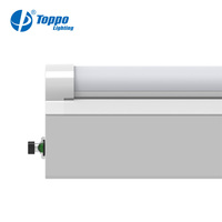 Toppo lampu Kit darurat LED T8, lampu neon linier Aluminium sensor PIR 2ft 120 lm/w 60 cm