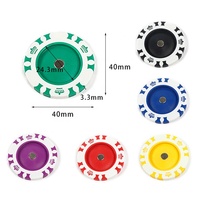 Accessoires de golf personnalisé nouveau design marqueur de balle de moulage sous pression aimant pièce de golf jeton de poker métal émail doux marqueur de balle de golf