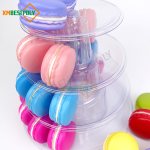 Offre Spéciale 4 Niveaux Macaron <span class=keywords><strong>Tour</strong></span> Macaron Cookie En Plastique Présentoir Dessert Cupcake Transparent Titulaire Emballage Pour <span class=keywords><strong>La</strong></span> Fête - Product Image 3