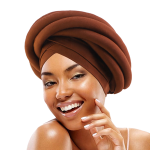 Chapeau de fête africain Gele Hijab de luxe pour demoiselles d'honneur, en polyester respirant, pour toutes les saisons, pour femmes F066 - Product Image 1