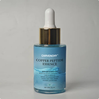 Sérum pour le soin de la peau du visage en marque privée, 30 ml, anti-rides, ridules, taches de vieillesse, peau endommagée, sérum pour le visage au peptide de cuivre bleu GHK-Cu