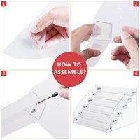 Présentoir de Comptoir à 6 Niveaux en Acrylique Transparent Personnalisé pour Vernis à Ongles, Organisateur à Étagères pour Salons de Beauté et Magasins de Détail