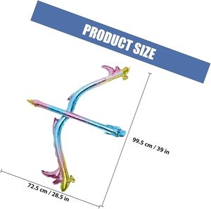 Ballon en aluminium arc-en-ciel dégradé en forme d'arc et de flèche, gonflable métallique pour la décoration de fêtes d'anniversaire et de jeux pour enfants - Product Image 2