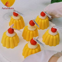 Bougie en forme de pudding, parfumée à la cannelle, cadeaux uniques pour femmes et hommes, anniversaire, Saint-Valentin, Noël, décorations pour la maison