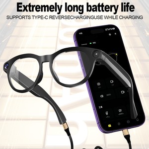 Nuevas Gafas Inteligentes H100 con Cámara de Video HD en Vivo, Traducción en Tiempo Real, Diálogo con IA, Reproducción de Música y Carga por Cable - Product Image 4