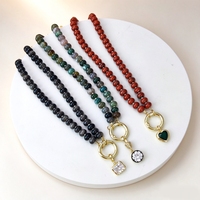 Collier en pierres semi-précieuses, agate naturelle, jade, cristal, rondelle, pierre précieuse, quartz, collier à perles avec pendentifs en zircon