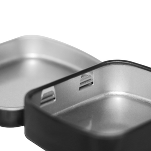 Caja de lata de metal rectangular cuadrada con logotipo personalizado con tapa - Product Image 5