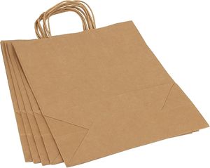 Bolsa de Papel Kraft Ecológica, Personalizada, Resistente a la Grasa, Reciclada, de Alta Calidad, Resistente a Desgarros, para Promoción y Embalaje - Product Image 5