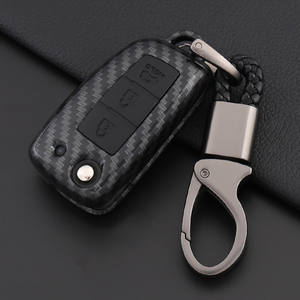 Cover Custodia Guscio in Silicone Effetto Fibra di Carbonio per Telecomando Chiave Auto <span class=keywords><strong>Nissan</strong></span> X-Trail Juke Qashqai Micra <span class=keywords><strong>Pulsar</strong></span> 2014 2015 2016 2017 2018 - Product Image 2