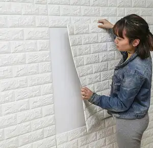 Hot luxury 3D Faux Waterproof Self Adhesive Foam Brick Interior Decoration Wallpaper Sticker