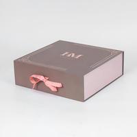 Boîte magnétique rigide en carton recyclable sur mesure, doublée de velours, coins arrondis, emballage avec logo, boîte cadeau magnétique pliable de luxe