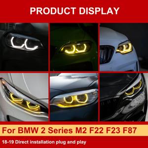 J ONE DRL Bicolore CSL Giallo-Bianco con Cambio Colore Via Abbaglianti per BMW Serie 2 M2 F22 F23 F87 2018-2019 - Product Image 3