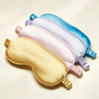 Masque de sommeil en satin élastique personnalisé double face pour la sieste au déjeuner, masque oculaire respirant pour dormir