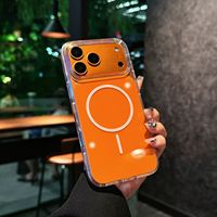 Nouvelle coque de téléphone transparente en acrylique avec chargement magnétique pour 16/17 Pro Max/16 Plus avec étui de luxe