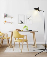 Lampe sur pied en métal noir nordique Serge Mouille en gros