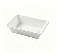 Barquette alimentaire rectangulaire jetable en bagasse de canne à sucre de 22 oz, emballage compostable écologique pour la restauration