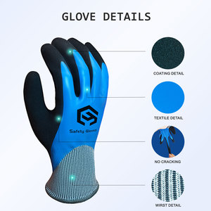 Gants de sécurité double protection CY en polyester antidérapant, certifiés CE, avec revêtement en latex sablé, calibre 15, forte adhérence, imperméables – Offre Spéciale - Product Image 2