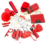 Kit de Porte-Clés d'Auto-Défense DIY Libre Combinaison pour Femmes avec Strass Scintillants, Ensemble de Sécurité Multi-Fonction